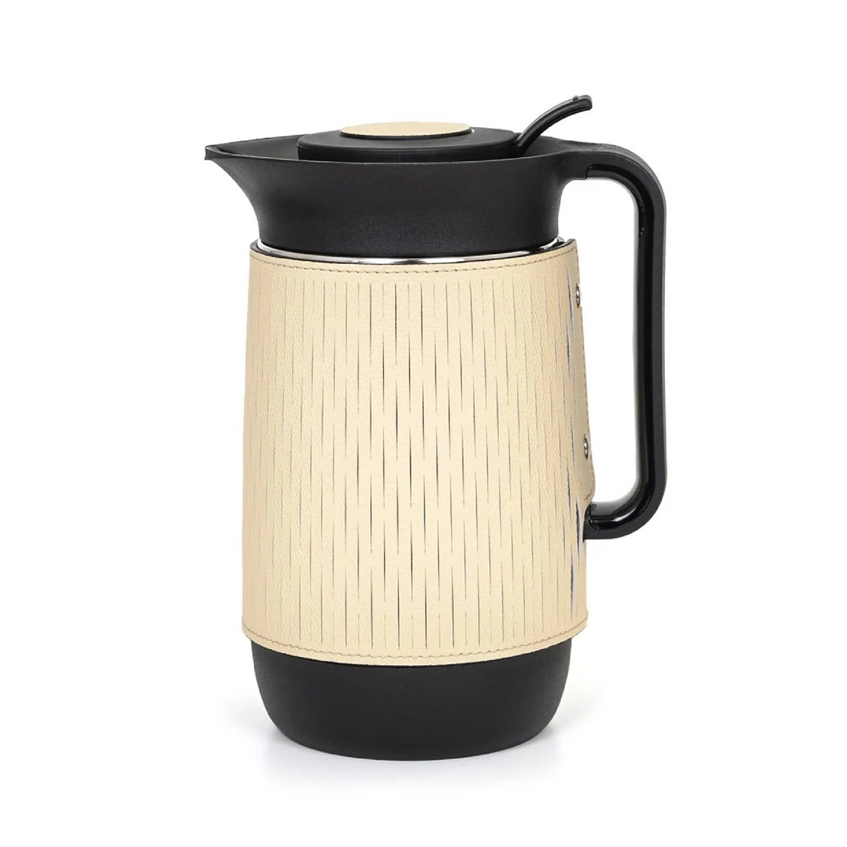Grained Leather Covered Thermal Carafe | Pinetti Mocha | OROA.com