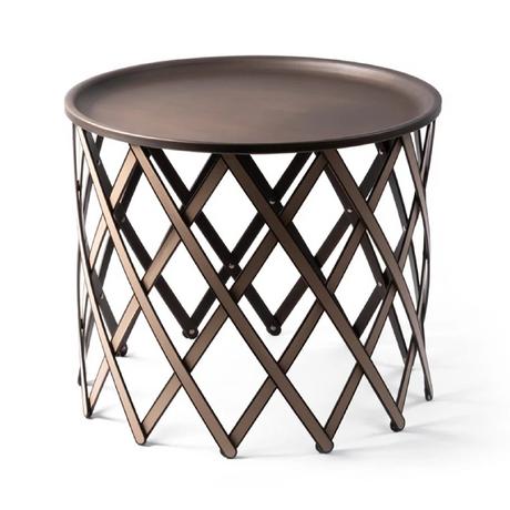 Bronzed Plate Folding Table | Pinetti Safari | OROA.com