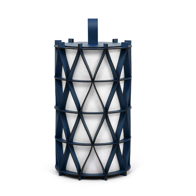 Cylindrical Leather Outdoor Lantern | Pinetti Arena | OROA.com