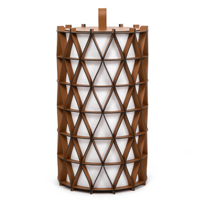 Cylindrical Leather Outdoor Lantern | Pinetti Arena | OROA.com
