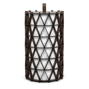 Cylindrical Leather Outdoor Lantern | Pinetti Arena | OROA.com