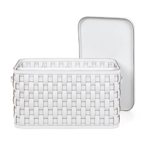 Woven Leather Shoes Basket | Pinetti Demetra | OROA.com