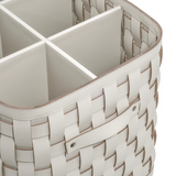 Woven Leather Shoes Basket | Pinetti Demetra | OROA.com