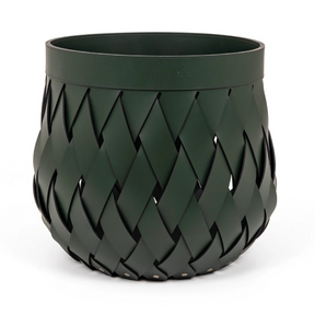 Handwoven Leather Basket | Pinetti Canaria | OROA.com