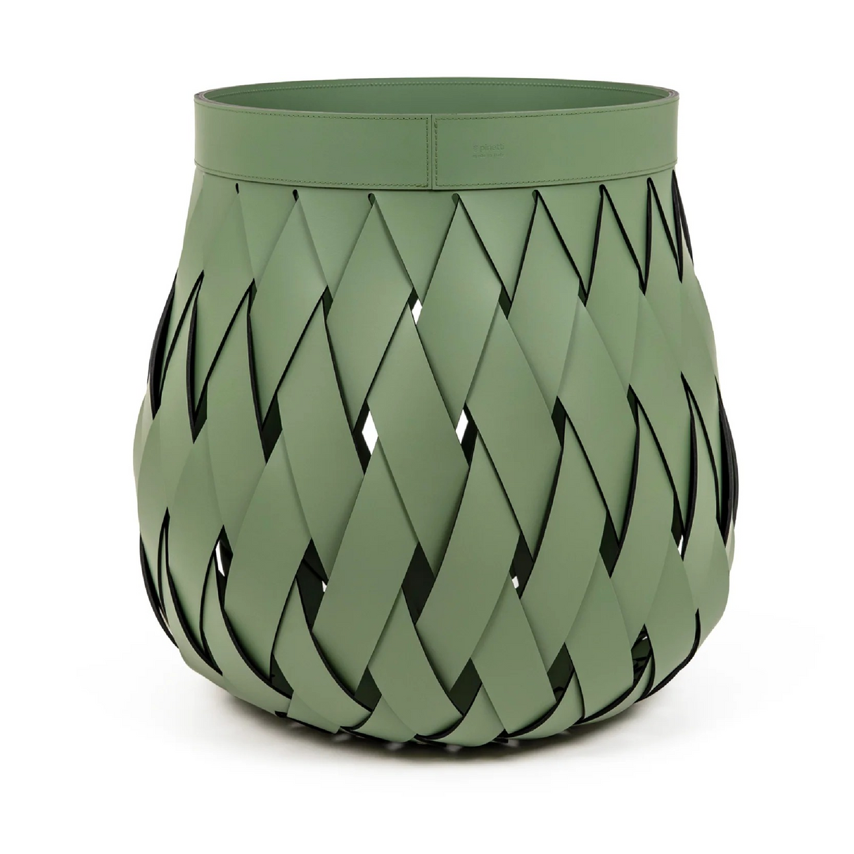 Handwoven Leather Basket | Pinetti Canaria | OROA.com
