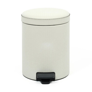Leather Round Pedal Bin | Pinetti | OROA.com