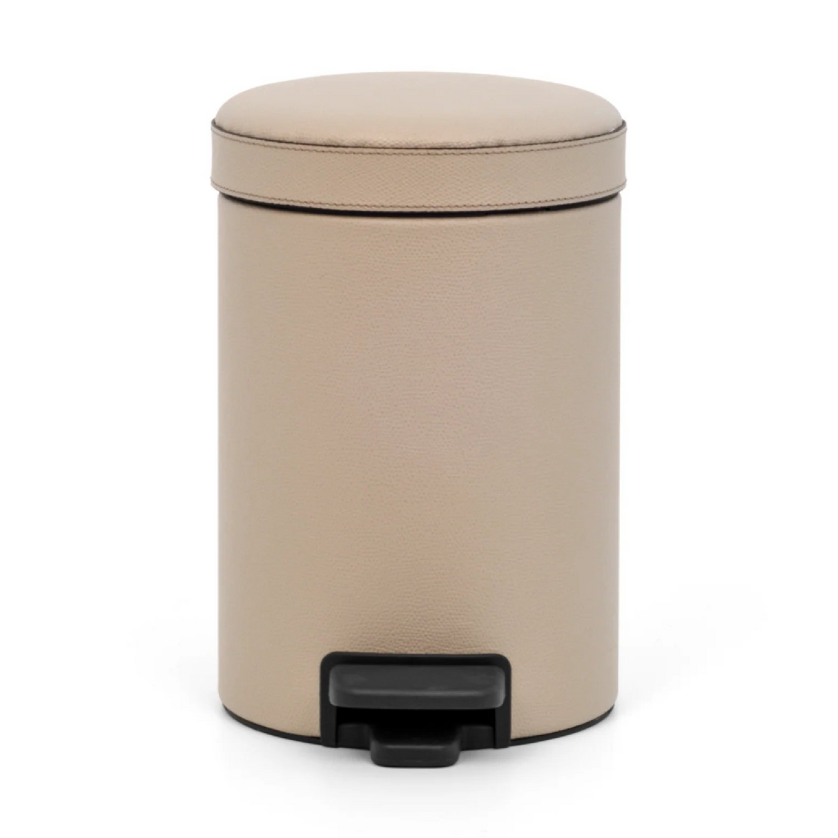 Leather Round Pedal Bin | Pinetti | OROA.com