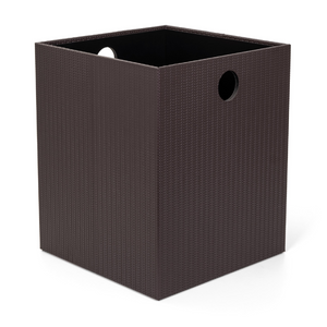 Genuine Leather Square Paper Bin L | Pinetti | OROA.com