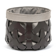 Woven Leather Round Basket S | Pinetti Granada | OROA.com