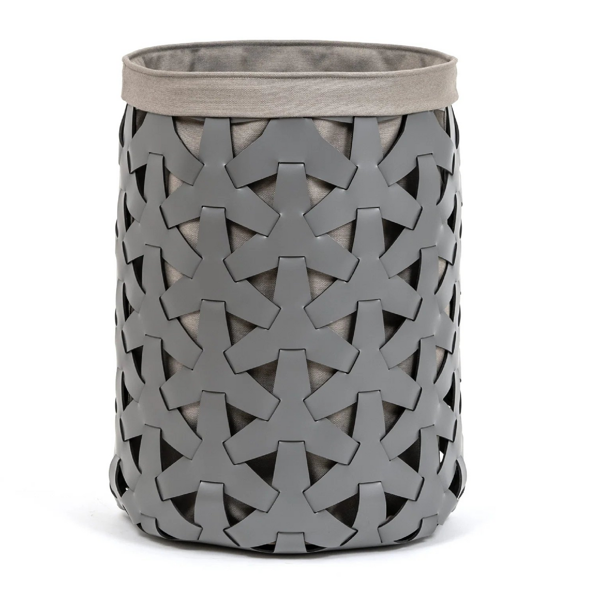 Woven Leather Round Basket | Pinetti Granada | OROA.com
