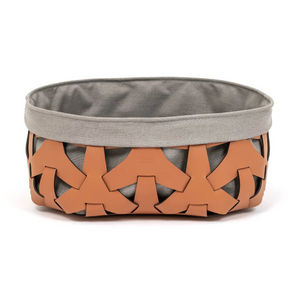 Woven Leather Square Basket | Pinetti Granada | OROA.com