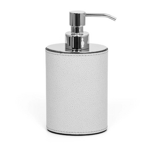 Oval Leather Covered Soap Dispenser | Pinetti Poseidon | OROA.com