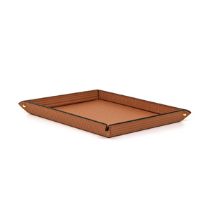 Rectangular Studded Leather Trinket Tray | Pinetti Rigid | OROA.com