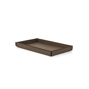 Rectangular Calfskin Leather Tray | Pinetti Leslie | OROA.com