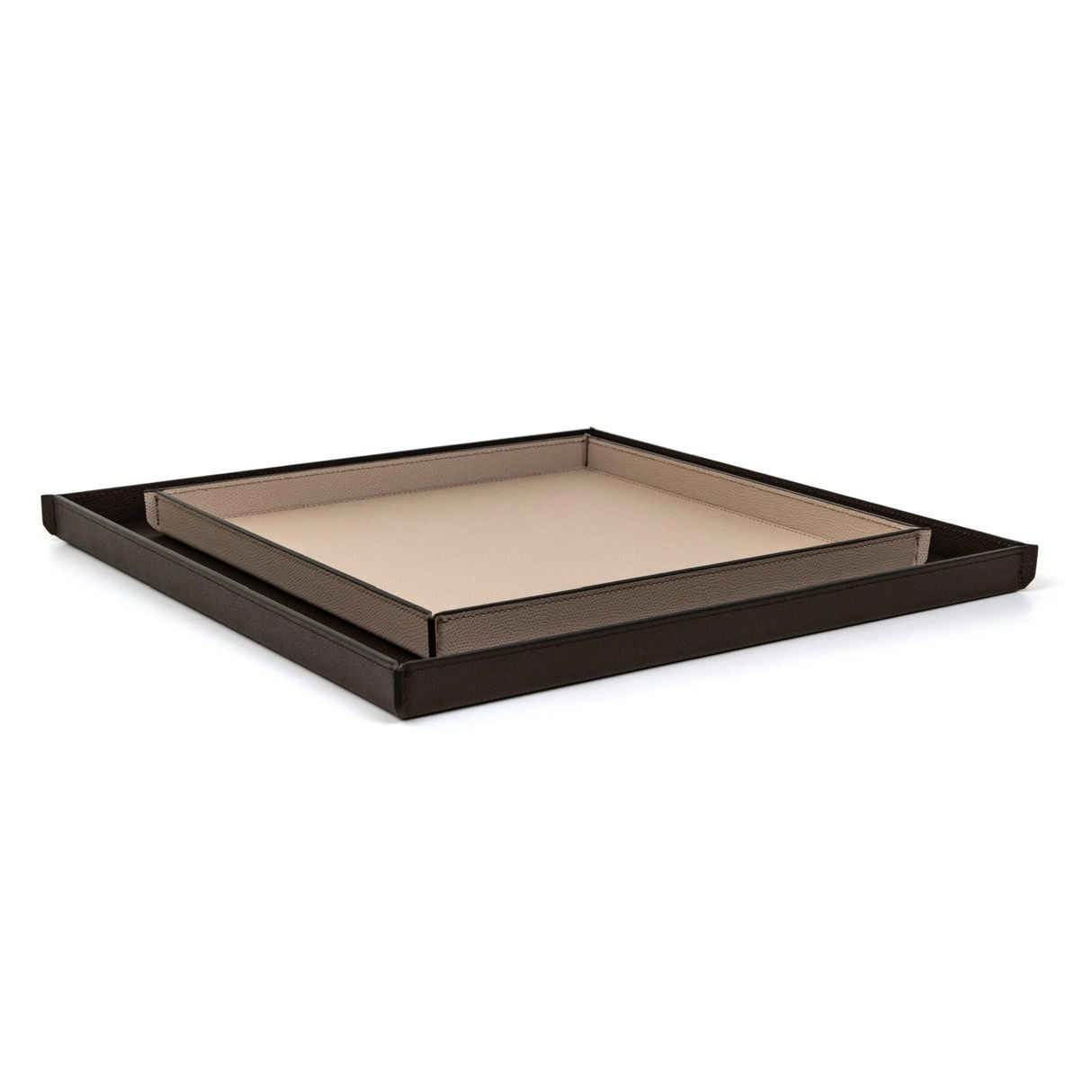 Square Leather Tray | Pinetti Leslie | OROA.com