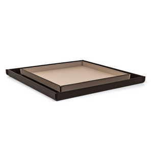 Square Leather Tray | Pinetti Leslie | OROA.com