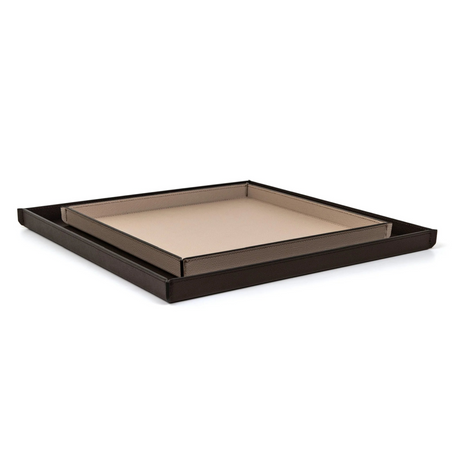 Square Leather Tray | Pinetti Leslie | OROA.com