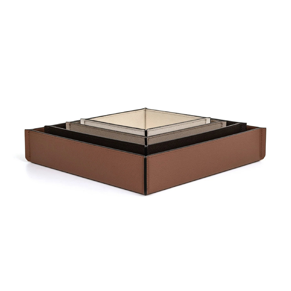 Square Leather Valet Tray | Pinetti Leslie | OROA.com
