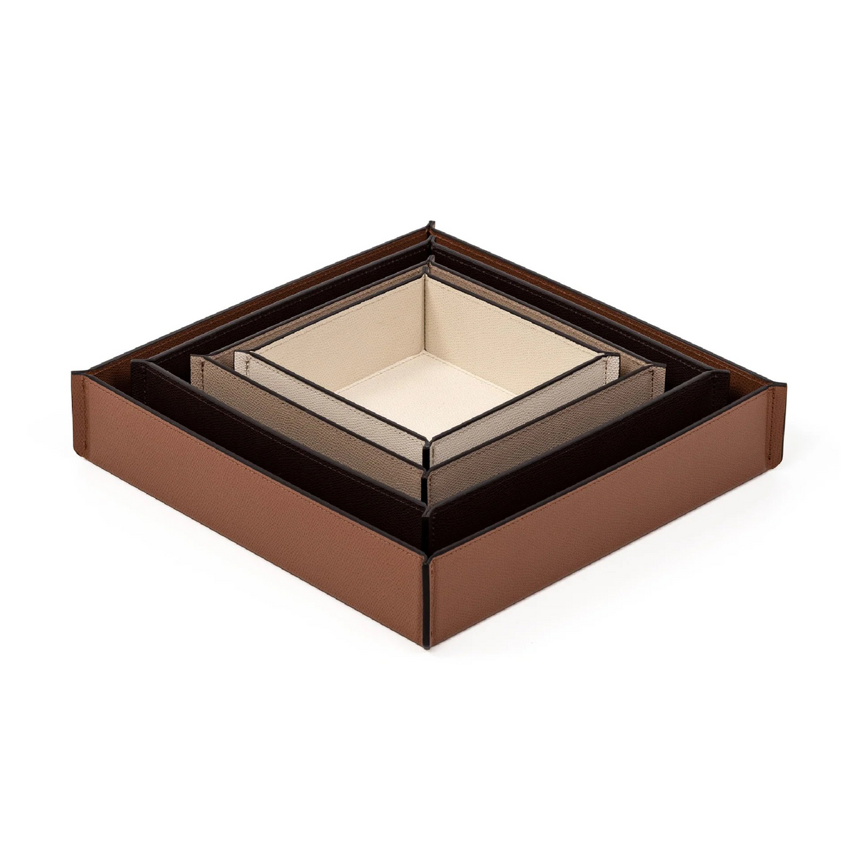 Square Leather Valet Tray | Pinetti Leslie | OROA.com
