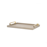 Leather Covered Wooden Tray | Pinetti Foscari | OROA.com