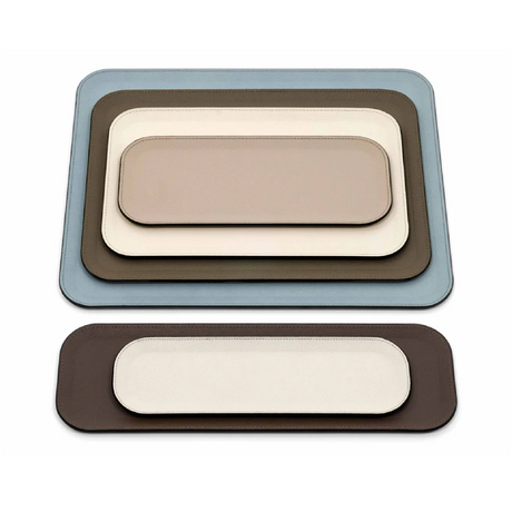 Rectangular Calf Leather Tray | Pinetti Victor | OROA.com