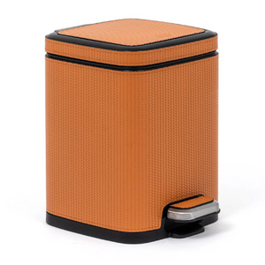 Leather Square Pedal Bin | Pinetti | OROA.com