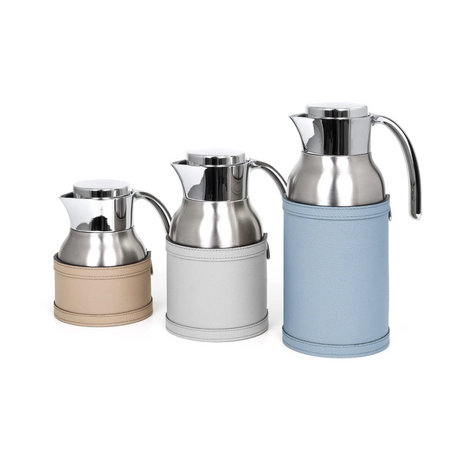 Stainless Steel Leather Thermal Carafe | Pinetti Cindy | OROA.com
