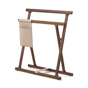 Solid Walnut Blanket Rack | Pinetti Chelsea | OROA.com