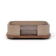 Taupe Leather Cushioned Pet Bed | Pinetti | OROA.com
