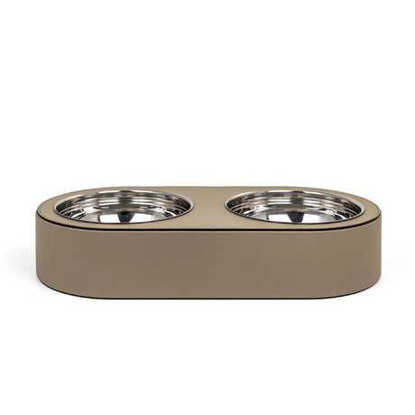 Leather Covered Pet Bowl | Pinetti | OROA.com