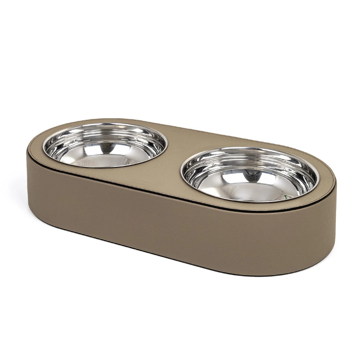 Leather Covered Pet Bowl | Pinetti | OROA.com