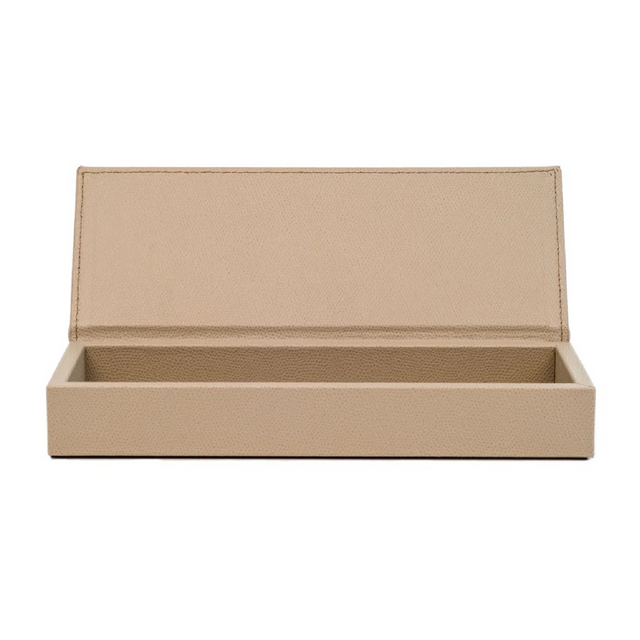Leather Lidded Pencil Box | Pinetti Larry | OROA.com