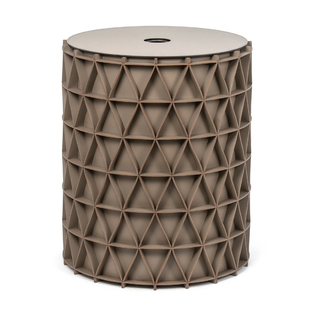 Regenerated-Leather Outdoor Basket | Pinetti Arena | OROA.com