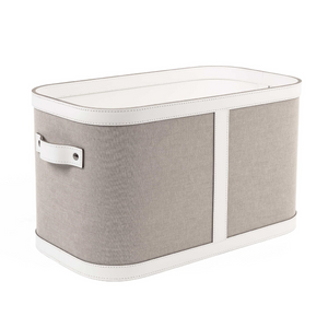 Leather Basket With Handles S | Pinetti Penelope | OROA.com