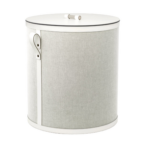 Cotton Finished Leather Round Basket | Pinetti Penelope | OROA.com