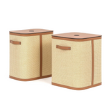 Straw Square Laundry Basket | Pinetti Aurora | Italianfuniture.com