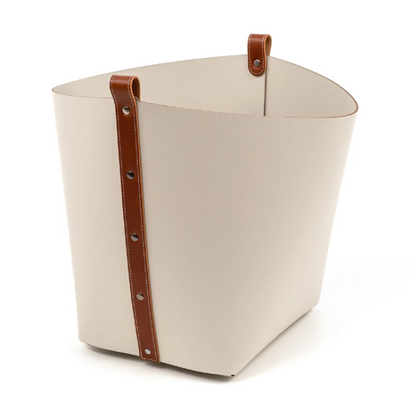Leather Tall Basket | Pinetti Ovo | OROA.com