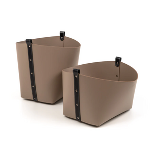 Leather Tall Basket | Pinetti Ovo | OROA.com