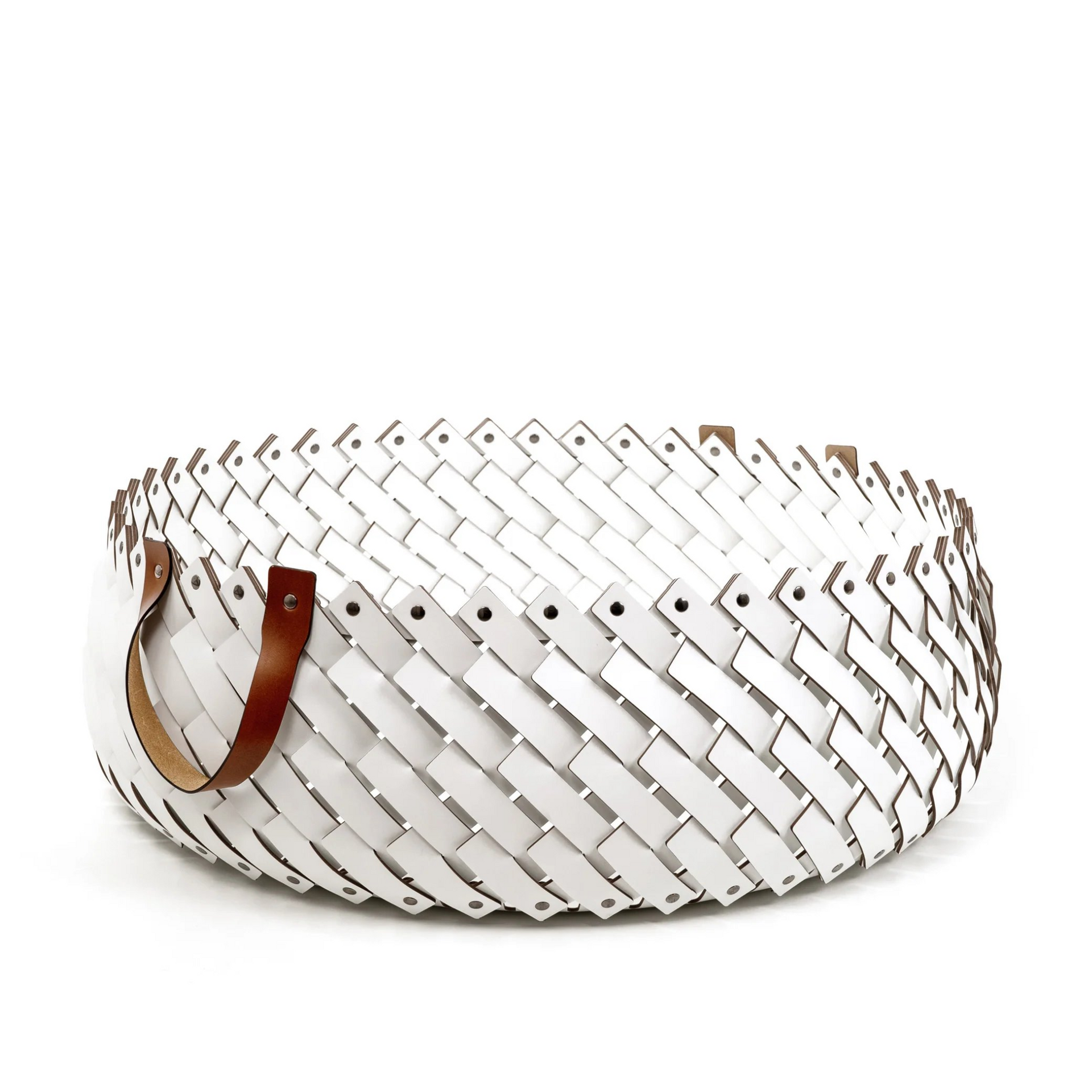 Handwoven Leather Basket | Pinetti Almeria | OROA – OROA COM LLC