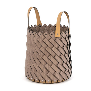 Weave Square Basket with Handles M | Pinetti Sestriere | Italianfuniture.com