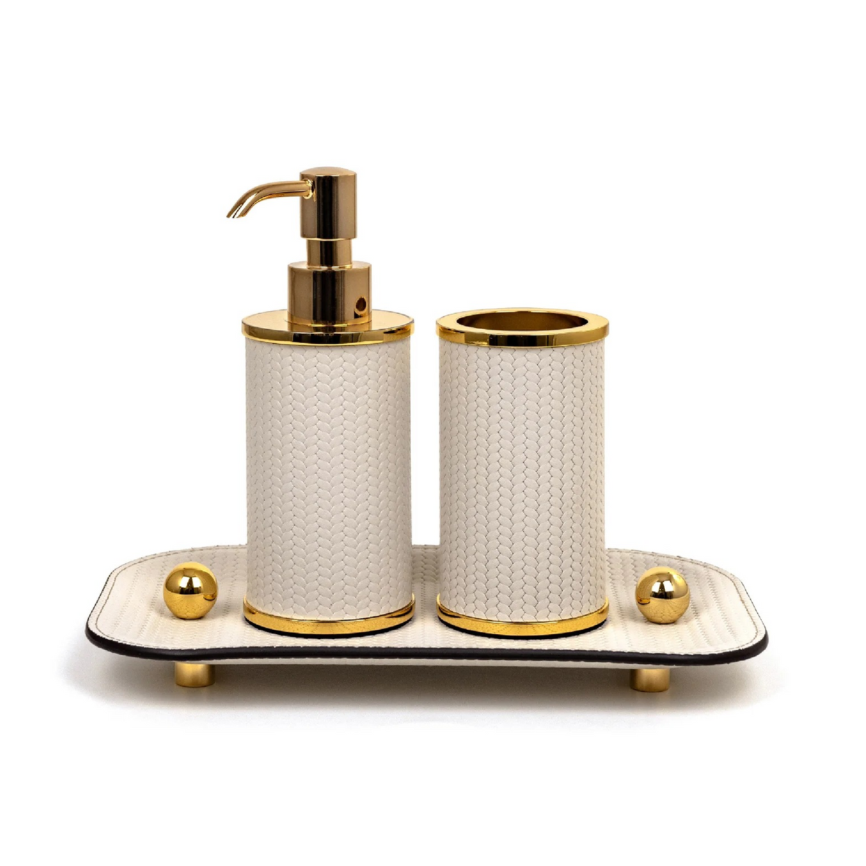 Leather Upholstered Bathroom Set | Pinetti Olimpia | Italianfuniture.com