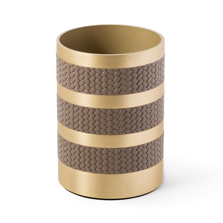 Metal and Leather Toothbrush Holder | Pinetti Saturno | OROA.com