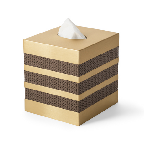 Square Metal Tissue Box | Pinetti Saturno | OROA.com
