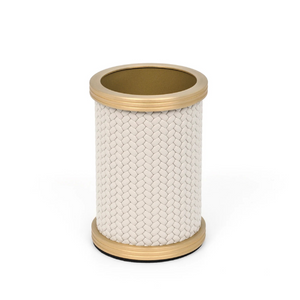 Leather Cylinder Toothbrush Holder | Pinetti Carol | OROA.com