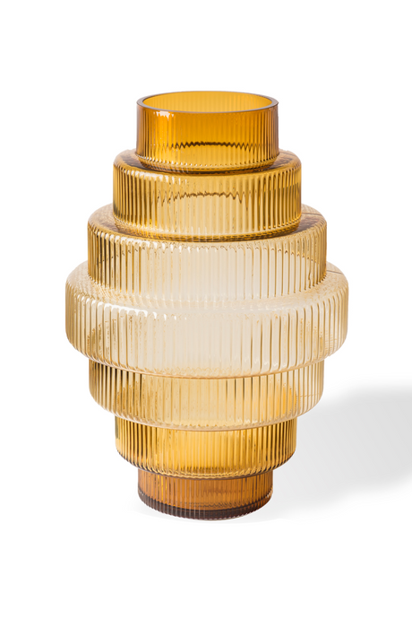 Yellow Tiered Glass Vase | Pols Potten Steps | Oroa.com