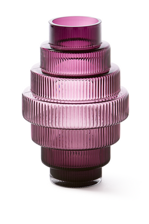 Purple Tiered Glass Vase | Pols Potten Steps | Oroa.com