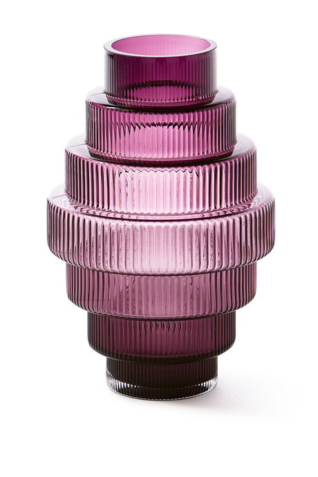 Purple Tiered Glass Vase | Pols Potten Steps | Oroa.com