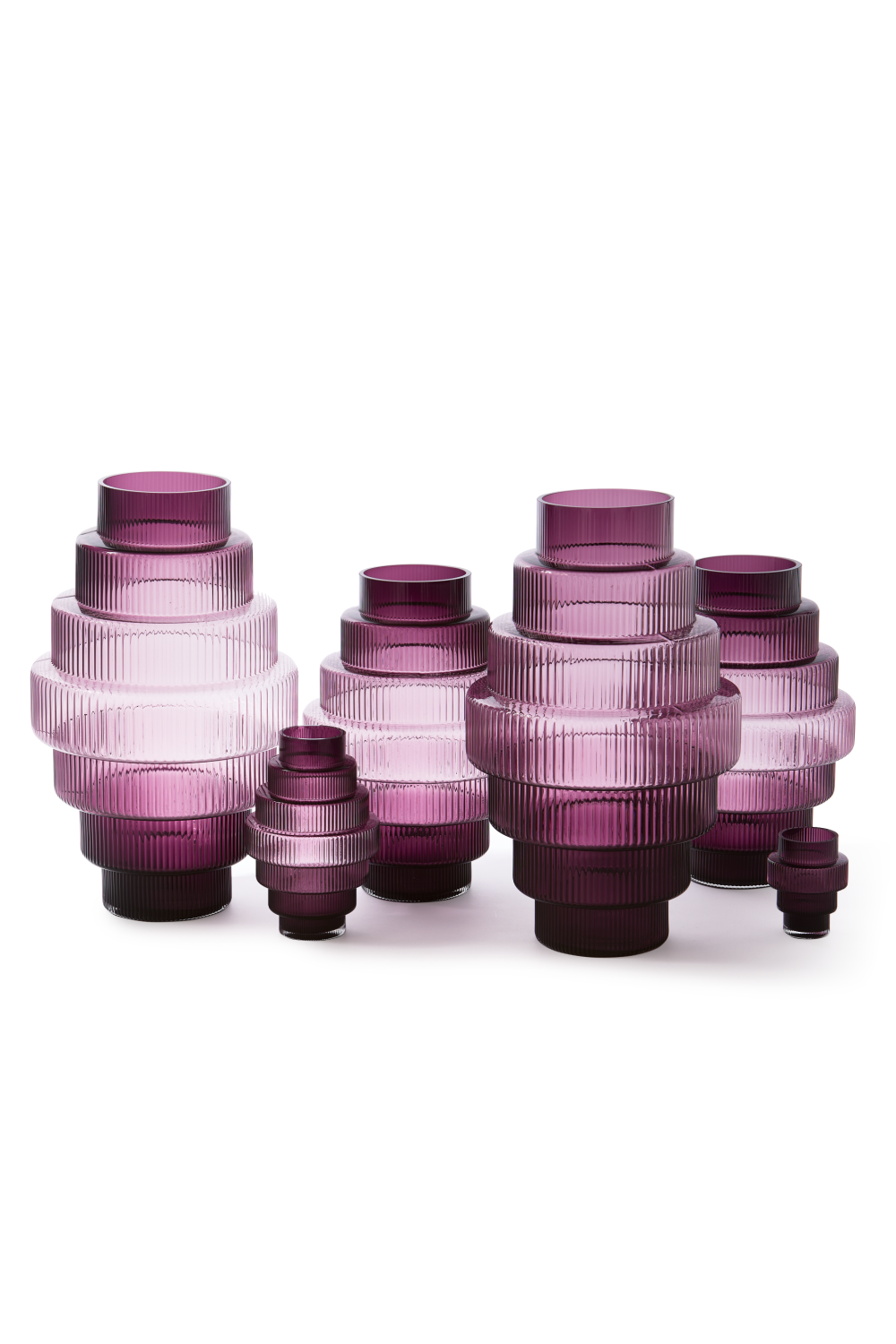 Purple Tiered Glass Vase | Pols Potten Steps | Oroa.com
