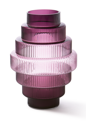 Purple Tiered Glass Vase | Pols Potten Steps | Oroa.com