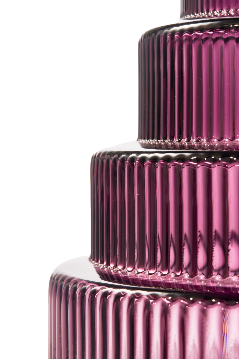Purple Glass Tiered Vase L | Pols Potten Steps | Oroa.com